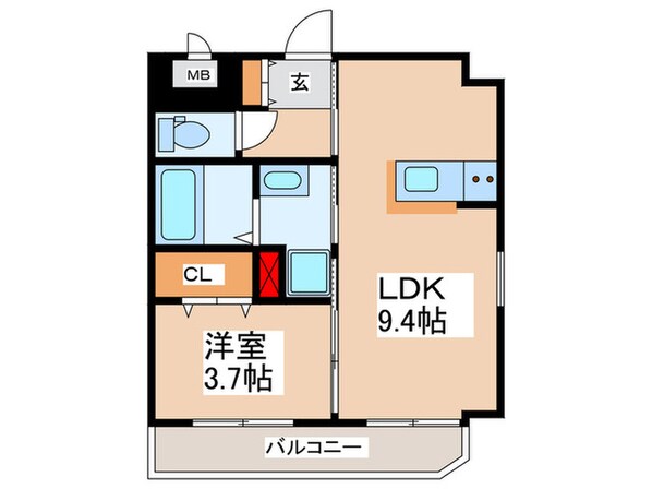 LIFE FIELD ＪＲ二日市駅前の物件間取画像